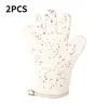 Mitaines de four 2 pièces gants en Silicone résistance aux hautes températures micro-ondes isolation thermique cuisine Barbecue cuisson 230608