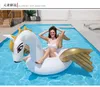 Jouets d'eau Piscine flottante pliante gonflable en été Jouets d'eau d'équitation d'or pour adultes Anneau de bain Grand équitation d'animaux