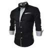 Camisas Casuais Masculinas Camisas Listradas Manga Comprida Business Slim Fit Camisa Masculina Preto Branco Roupa Social Camisa Masculina Vetement Homme 230608