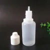 1500 pz/lotto Commercio All'ingrosso 30 ml Bottiglie di Plastica Vuote Contagocce per E Liquido con Tappo di Manomissione A Prova di Bambino Alusn