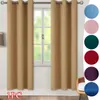 Curtain TPS Modern Blackout Short Curtains For Living Room Bedroom Solid The Window Treatments DrapesTreatment Fabric