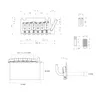 Ponte tremolo stile 510 a 2 punti con sella e blocco in lega di acciaio inossidabile/ottone/titanio da 10,5 mm per St Ibz