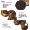 Hair Bulks Meetu Highlight Body Wave Bundles Brésilien Humain P4 27 Ombre Piano Couleur Extensions 230609