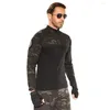 Jacht Jassen Mannen Leger Tactische T-shirt SWAT Soldaten Militaire Combat T-Shirt Lange Mouw Camouflage Shirts Woodland Paintball Kleding