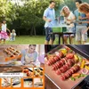 Outils de cuisson de haute qualité 6pcs réutilisable antiadhésif Bbq Home Pad Sheet Fda Eco-friendly Copper Grill Mat Outdoor Mats Burn Oven Liners