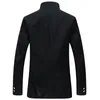 Ternos masculinos Blazers Masculino Preto Magro Túnica Jaqueta Blazer Único Seios Uniforme Escolar Japonês Casaco Universitário 230609