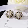 2023 Fashion new designer earrings Luxury full of diamond flower earrings beautiful gorgeous everything no box