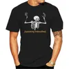 Herren-T-Shirts, Spooking Intensives Spooky Scary Skeleton Men T-Shirt, Sommer-Männer-T-Shirt, modisch