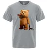 Men's T-Shirts Lovely Ted Bear Drink Beer Poster Funny Printed T-Shirt Men Fashion Casual Short Sleeves Loose Oversize Tee Street Hip Hop Tops 230608