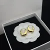 Simple and retro fashion gold earrings, European and American CE French design, high-end light luxury earrings for women