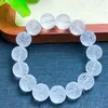 Strand Natural Clear Quartz Mosaic Bead Bracelet Handmade Crystal Jewelry Stretch Bangle Crianças Presente de Aniversário 1pcs