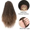 Hair pieces X TRESS Faux Locs Synthetic Straight Mix Curly Barids Ombre Brown Colored Crochet Braids For Black Women Soft Dreadlock 230609