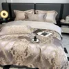 Bedding sets 1000TC Egyptian Cotton Sateen Soft Duvet Doona Cover Set Chic Luxury Damask 4 6Pcs Super King set Bed Sheet Pillowcases 230608