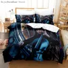 Сериал для постельных принадлежностей в среду Addams Fam Set Twin Double Cartoon Girl Devet Cover и Pillowcase Child Polyester Sets 230609