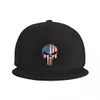 BeanieSkull Caps Personalized American Flag Skeleton Skull Baseball Cap Flat Outdoor Women Men Adjustable Hip Hop Hats 230608