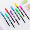 Kulspetspennor 48 ColorSet Glitter Sketch Drawing Color Pen Markers Gel Set Refill Rollerball Pastell Neon Marker Office School Stationery 230608