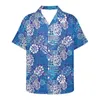 Camicie casual da uomo Totem tribale polinesiano delle Fiji Tatuaggio Fiji Stampe Estate Camicia hawaiana da uomo di alta qualità Manica corta con risvolto Spiaggia