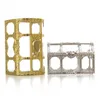 Present Wrap 20st Toppkvalitet stor storlek Treasure Box Gold Transparent Plastic Wedding Boxes Baby Shower Candy Jewellery