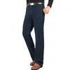 Jeans pour hommes été mince d'âge moyen Long Denim pantalon mâle solide affaires décontracté droite taille haute ample pour hommes pleine longueur