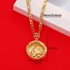 Pendant Necklaces Gold Color Buddhism Necklace For Women Men Maitreya Buddha God Bless Jewelry