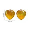 Charms Resin Heart Charm 24x22mm Small Love Shape Pendants For Women DIY Jewelry Necklaces Making Findings 5-Color