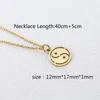 Pendant Necklaces Cute Round Tai Chi Necklace For Women Jewelry Stainless Steel Yin Yang Choker Unisex Lovers Friends Party Gift