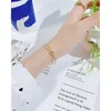 Link Bracelets 2023 Fashion Double-layer Stainless Steel Bracelet For Women Light Luxury Crucifix Hand Jewelry Bangle