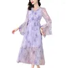 Sukienki swobodne Sukienka Mulberry w fioletowym wiosennym latrze