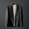 Herenpakken Blazer Zomer Casual Masculino Pak Dunne Linnen Effen Ademend Katoen Slanke Mannelijke Zakelijke Witte Jas Terno Jas