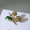 Brooches Pins Morkopela Filbert Fruit For Women Enamel Collar Pin Vintage Scarf Jewelry Rhinestone And