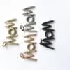Charms 5Pcs Cubic Zirconia Pave MoM Words Charm Mothers' Day For Bracelet Making Jewelry Supplies Black Woman
