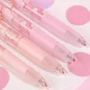 stks/partij Kawaii Perzik Gel Pen Leuke 0.5mm Zwarte Inkt Handtekening Pennen Relatiegeschenk Briefpapier Schoolbenodigdheden