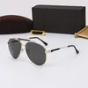 TOP James Bond Tom Sunglasses Men Women Brand Designer Sun Glasses Gold Metal Frame Driving Fishing Sunnies with Original Box