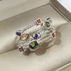 Anneaux de mariage véritable S925 timbre couleur argent pour les femmes creux bague de fiançailles Bijoux Bague cadeau Sterling Plata Bijoux 230608