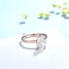 Fedi nuziali Kuololit 2CT Anello con taglio a pera per donna Soild 18K 14K Oro giallo Solitario Jewerlry Fidanzamento Regalo di Natale 230608