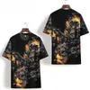 Men's T Shirts Tide Brand Tiger Short-Sleeved Ice-Feeling T-Shirt Men's Summer Thin Ice Silk Slimming Plus Size Shirt Fashion Wild Trend