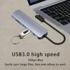 4K30Hz 포트 USB3.0이 포함 된 전원 어댑터 6-in-1 허브 데이터 전송을위한 Multiport Dongle S-D/TF 카드 리더