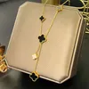 Fashion Designer Jewelry Classic 4/four Leaf Clover Locket Necklace Highly Quality Choker Chains 18k Plated Gold Girls Gift