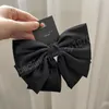 Vintage Big Hair Bow Ties Cute Hair Clips Satin 3 Layer Butterfly Bow Hairpin Girl Hair Accessories For Women Bowknot Hairpins