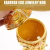 Smyckeslådor lådor emaljerad ägg prydnad påskägg dag presentförvaring fodral dekorativ vintage tom behandling halsband 230609