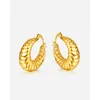 Femmes filles en acier inoxydable mode tendance spirale boucles d'oreilles cerceau pour amis fête bijoux 25mm taille N818