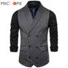 Men's Suits Blazers Mens Waistcoat Stripe Plaid Formal Suit Vest Men Fashion Casual Double Breasted Sleeveless Gilet Male Business Dress 230609