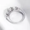 Обручальные кольца Smyoue 18k покрытием 36CT All Moissanite для женщин 5 камней сверкающий бриллиантовый браслет S925 ювелирные изделия из стерлингового серебра GRA 230627