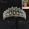 Bröllopshår smycken Classic Princess Diana Crown Crystal Pearl Bridal Tiara Crowns Accessories Re3049 230609