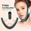 Ansiktsvårdsenheter EMS Microcourrent Lifting Device Double Chin V Formlyft Bälte Högfrekvens Vibration Massager Skinföryngring 230608