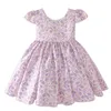 Abiti da ragazza Estate Floreale Vestito da bambina Cotone Manica a sbuffo Abbigliamento per bambini Ragazza Principessa Abiti per bambini Stampa floreale Vestito estivo 2- 7 Y 230608