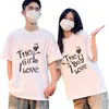 T-shirt pour femme The Girl Boy I Love Print Couple Tshirts Summer Oversize Cotton Top à manches courtes pour Girlfriend Boyfriend Chemises et chemisiers 230609