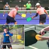 Tennisbollar pickleballuppsättning med 2 paddlar väska retriever lätt kol yta tillbehör för vuxna barn nybörjare 230609