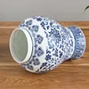 Bottiglie di stoccaggio Jingdezhen Serbatoio generale Vaso antico Vasi da tè in porcellana bianca e blu con decorazione in ceramica