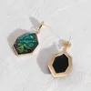 Dangle Earrings E7592 ZWPON Iridescent Resin Geomatric Irregularity Heptagon Drop For Women Brand Boutique Jewelry Geometric